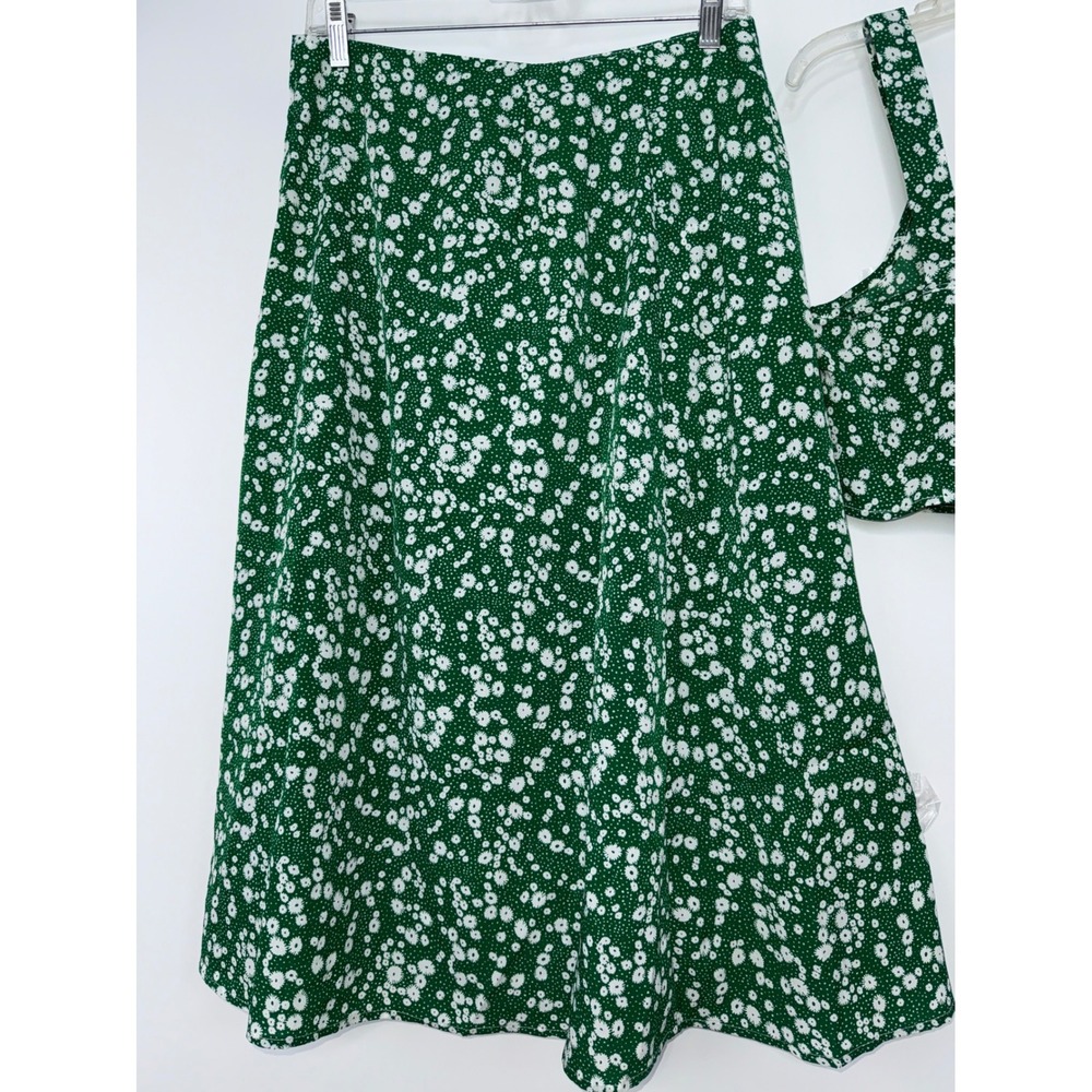Ditsy Floral Women's Split Skirt Babydoll Cami Maxi L Boho Beach Resort Festival - Picture 7 of 10